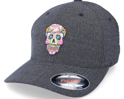 Flowers Skull Patch Melange Grey - Flexfit