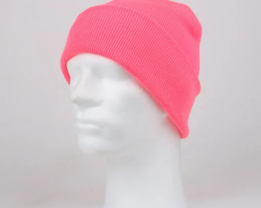 Fluorescent Pink Cuff Blank Beanie - Beechfield