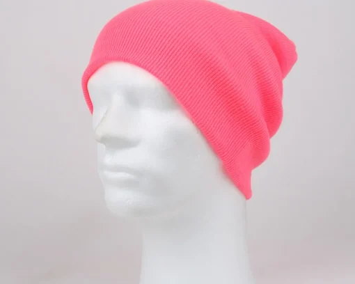 Fluorescent Pink Cuff Blank Beanie - Beechfield