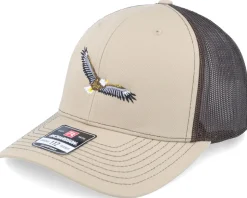 Flying Eagle Embroidery Khaki/Brown Trucker - Wild Spirit