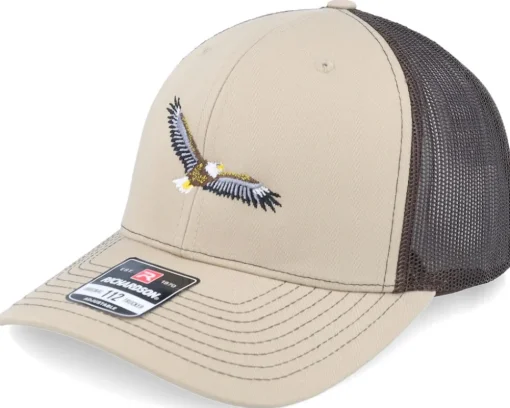 Flying Eagle Embroidery Khaki/Brown Trucker - Wild Spirit