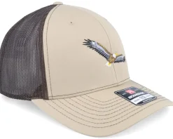 Flying Eagle Embroidery Khaki/Brown Trucker - Wild Spirit
