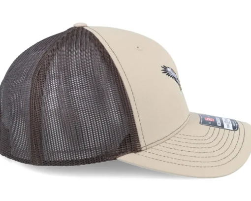 Flying Eagle Embroidery Khaki/Brown Trucker - Wild Spirit