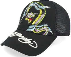 Flying Snake Black/Black A-Frame Trucker - Ed Hardy