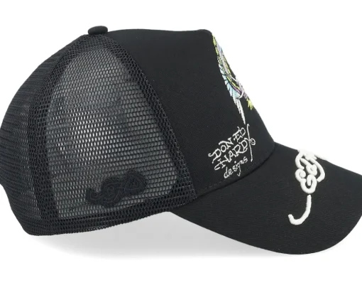 Flying Snake Black/Black A-Frame Trucker - Ed Hardy