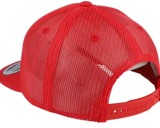 Foam Blank Flat Red Trucker - Yupoong