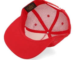 Foam Blank Flat Red Trucker - Yupoong