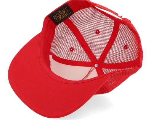 Foam Blank Flat Red Trucker - Yupoong