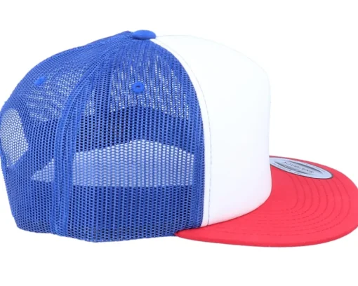 Foam Blank Flat White/Royal/Red Trucker - Yupoong