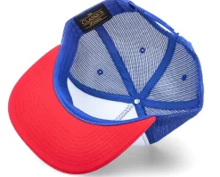 Foam Blank Flat White/Royal/Red Trucker - Yupoong
