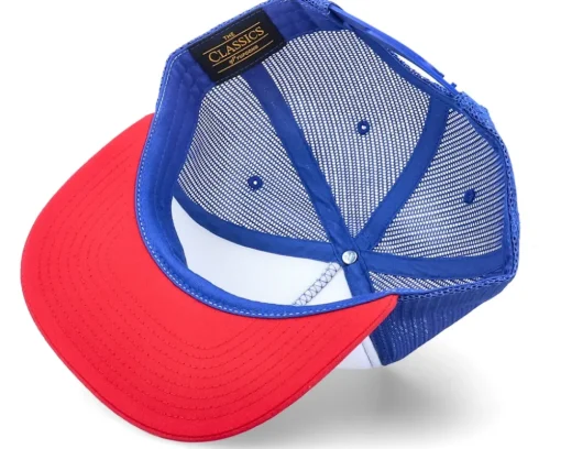 Foam Blank Flat White/Royal/Red Trucker - Yupoong