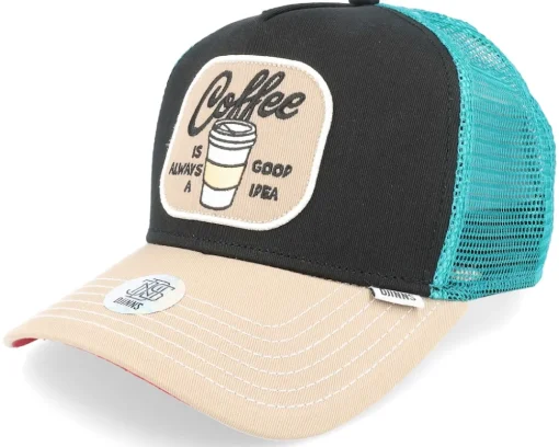 Food Coffee Black/Turquoise Trucker - Djinns