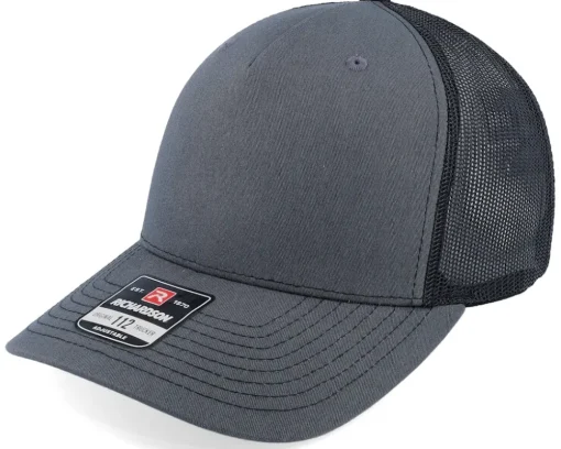 112fp Split Heather Grey/Black Trucker - Richardson
