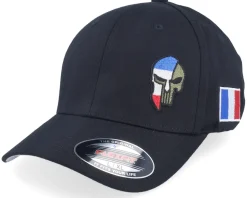 France Army Skull Black Wooly Combed Flexfit - Army Head