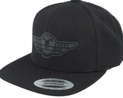 Free Soul Biker Black Patch Black Snapback - Born To Ride