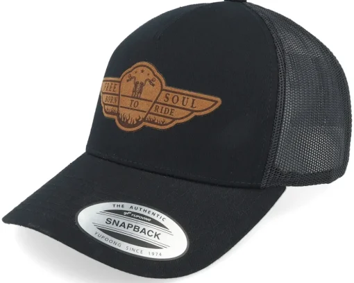 Free Soul Biker Patch Black Trucker - Born To Ride