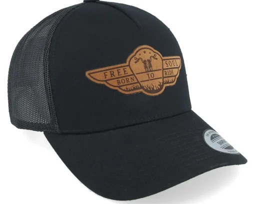Free Soul Biker Patch Black Trucker - Born To Ride
