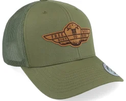 Free Soul Biker Patch Buck Green Trucker - Born To Ride