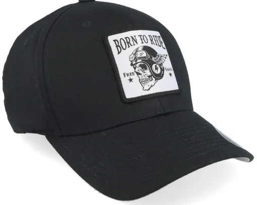 Free Soul Skull Patch Black Flexfit - Born To Ride
