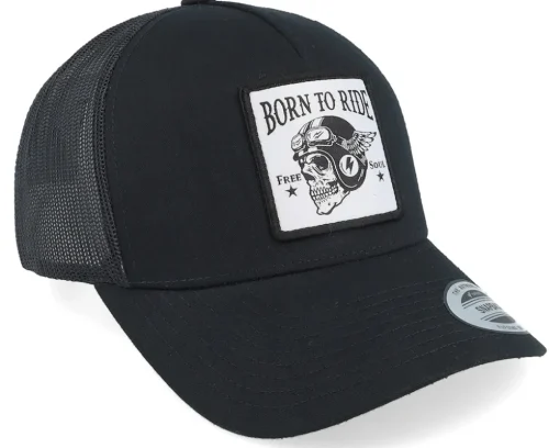 Free Soul Skull Patch Black Trucker - Born To Ride