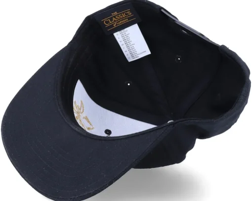 French Lily Applique Black Snapback - Iconic