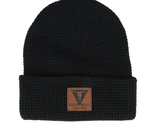 Galveston Waffle Knit Beanie Black Cuff - Brixton