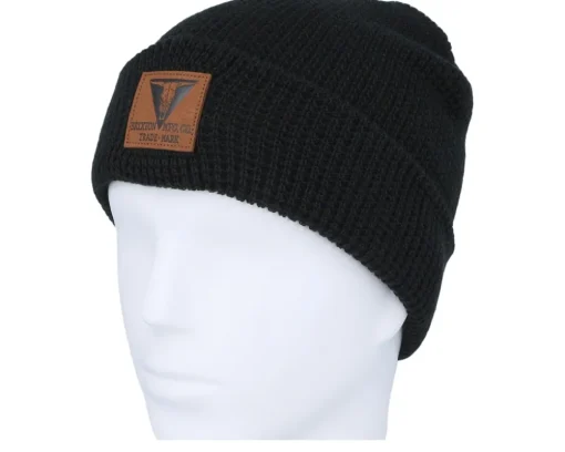 Galveston Waffle Knit Beanie Black Cuff - Brixton