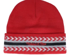 Game On Knit Red Cuff - Mitchell & Ness