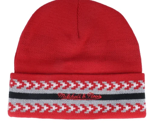 Game On Knit Red Cuff - Mitchell & Ness