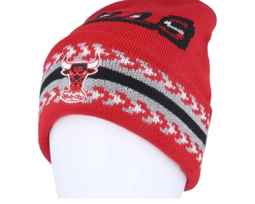 Game On Knit Red Cuff - Mitchell & Ness
