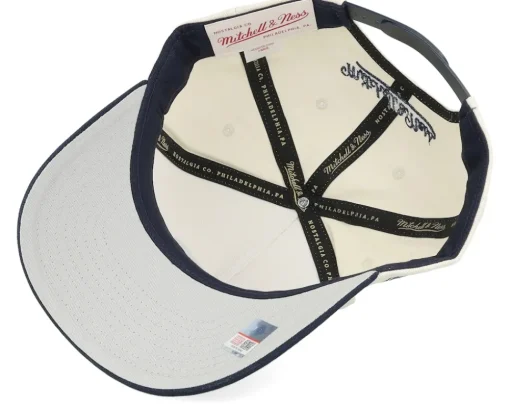 Georgetown Hoyas Final Four Pro Crown Ceam/Navy A-frame Adjustable - Mitchell & Ness