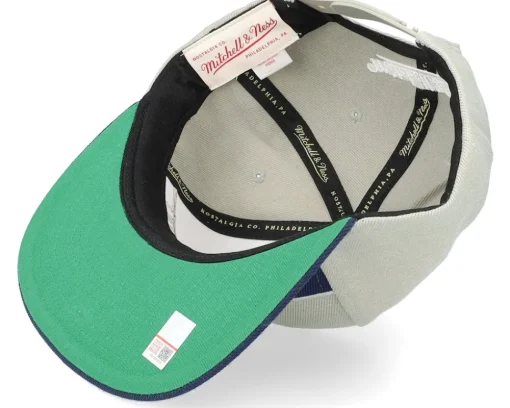 Georgetown Hoyas Half & Half Navy/Grey Snapback - Mitchell & Ness