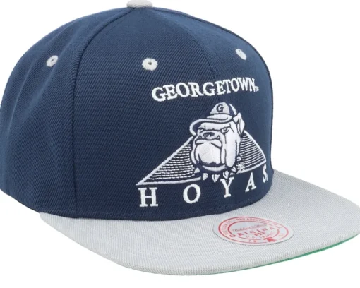 Georgetown Hoyas Monument Blue Snapback - Mitchell & Ness