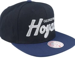 Georgetown Hoyas Team Script 2.0 Black Snapback - Mitchell & Ness
