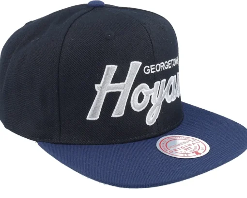 Georgetown Hoyas Team Script 2.0 Black Snapback - Mitchell & Ness