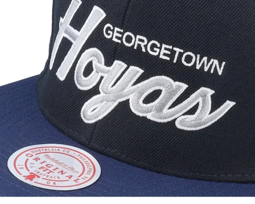 Georgetown Hoyas Team Script 2.0 Black Snapback - Mitchell & Ness