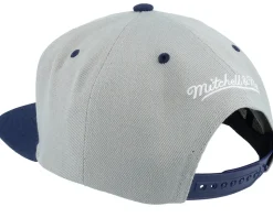 Georgetown Hoyas Transcript Grey/Navy Snapback - Mitchell & Ness
