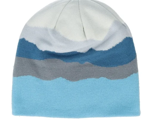 Glacier Mountain Peaks Pull-on Light Blue Beanie - Beechfield