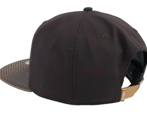 Glencheck Brown/Gold Snapback - Djinns