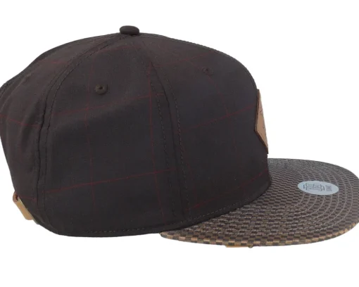 Glencheck Brown/Gold Snapback - Djinns