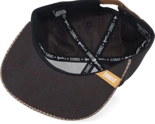 Glencheck Brown/Gold Snapback - Djinns