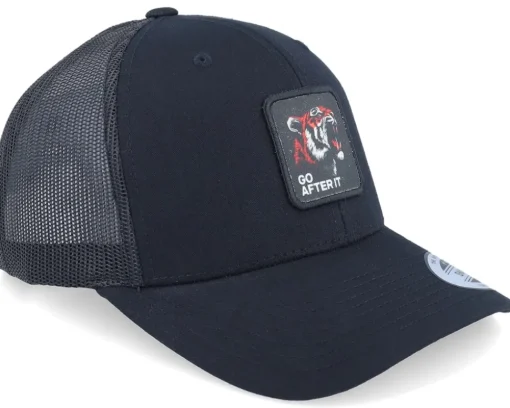 Go After It Tiger Patch Black Trucker - Iconic