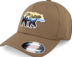 Go Outside Bear Coyote Brown Flexfit Wooly Combed - Wild Spirit