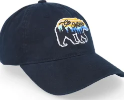 Go Outside Bear Wai Washed Cotton Black Mom Cap - Wild Spirit