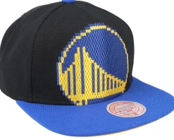 Golden State Warriors 8 Bit Xl Black/Royal Snapback - Mitchell & Ness