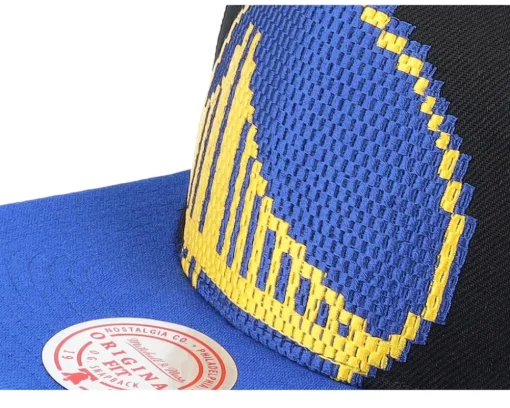 Golden State Warriors 8 Bit Xl Black/Royal Snapback - Mitchell & Ness