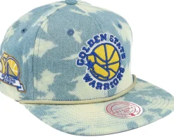 Golden State Warriors Acid Wash Hwc Blue Snapback - Mitchell & Ness