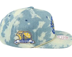 Golden State Warriors Acid Wash Hwc Blue Snapback - Mitchell & Ness
