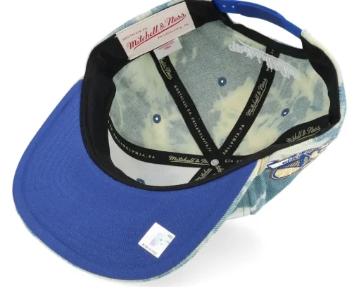 Golden State Warriors Acid Wash Hwc Blue Snapback - Mitchell & Ness