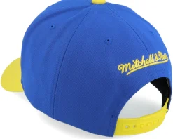 Golden State Warriors Boom Text Pro Blue/Yellow Adjustable - Mitchell & Ness